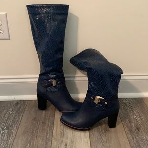Navy Blue Western Boot